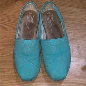 Teal canvas TOMS